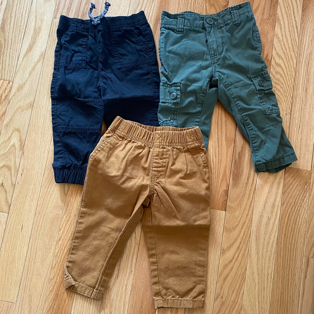 3 pairs of elastic waistband pants